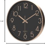 Silent Wall Clock 12 Inch Non-Ticking Wall Clocks Battery Operated for Living Ro... - Image 8