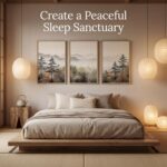 Framed Mountain Landscape Wall Art Set of 3 - Canvas Prints with Real Wood Frame... - Image 3