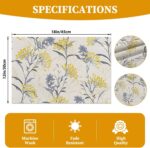 Floral Table Placemats Set of 4 Summer Flower Linen Cotton Washable Table Mats H... - Image 6