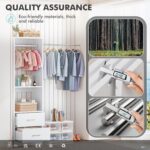 PatioPerk 11 Ft Expandable Closet System, 6.7 Ft High Wood Closet Organizer with... - Image 6