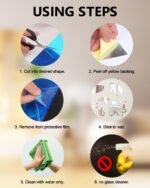 12 Pack Flexible Mirror Sheets 12x12 Inch Self Adhesive Non-Glass Mirror Tiles, ... - Image 5