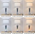 3-Way Dimmable Table Lamp Set of 2,Touch Control Lamp with Night Light,Modern Bl... - Image 4