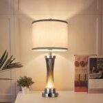 3-Way Dimmable Table Lamp Set of 2,Touch Control Lamp with Night Light,Modern Bl... - Image 6