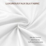 HOMEIDEAS White Decorative Throw Pillow Covers 18x18 Set of 2, Glossy Faux Silk ... - Image 6