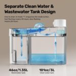 Cat Water Fountain, Wastewater Separation & No Filter Cotton, Pet Water Dispense... - Image 4