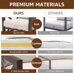 NATURAL EXPRESSIONS 4 Pieces Patio Furniture Sets,Outdoor Sectional Metal Furnit... - Image 5