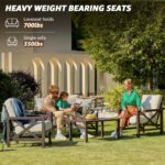 NATURAL EXPRESSIONS 4 Pieces Patio Furniture Sets,Outdoor Sectional Metal Furnit... - Image 6
