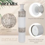 Cinnvoice Tall Floor Vase Set of 3, 32"/27"/22" White Metal Extra Large Decorati... - Image 4