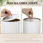 Cinnvoice Tall Floor Vase Set of 3, 32"/27"/22" White Metal Extra Large Decorati... - Image 5
