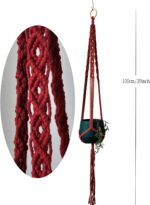8-Pack Macrame Plant Hanger, Boho Indoor Window Pot Hanger with Wooden Beads, Ha... - Image 5