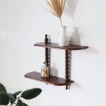 FRIADE 2-Tier Wall Mounted Floating Shelf with Two Roman column ,Decorative Disp... - Image 3