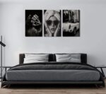 Fashion Woman Canvas Wall Art Black and White Trend Wall Decor Sexy Luxury Poste... - Image 6