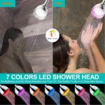 LED Shower Head, Shower Head with Light, 7 Color Flash Light Automatically Chang... - Image 4