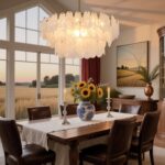 Modern Large Crystal Glass Chandelier, 31.4" Gold Luxury Hanging Pendant Light F... - Image 7