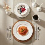 16 Piece Bone China Dinnerware Sets with Mugs,White Plates and Bowls Sets for 4,... - Image 3