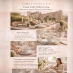 16 Piece Bone China Dinnerware Sets with Mugs,White Plates and Bowls Sets for 4,... - Image 8