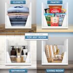 Sorbus Stackable Shelf Organizer Baskets – Plastic Closet Organizer for Clothes,... - Image 5