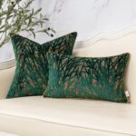 Yangest Green Twigs Throw Pillow Cover Branches Velvet Cushion Case Neutral Pill... - Image 6