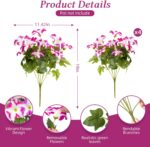 FULLMUSIC Spring Artificial Flowers for Outdoors, UV Resistant Fake Morning Glor... - Image 3