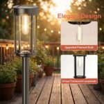 Sparkblaze 12 Pack Solar Pathway Lights Outdoor, Modern Classic Solar Garden Lig... - Image 3