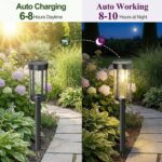 Sparkblaze 12 Pack Solar Pathway Lights Outdoor, Modern Classic Solar Garden Lig... - Image 6