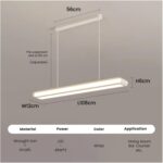Minimalist Dining Room Chandelier Modern Long Strip Table Lamp Luxury Bar, Conte... - Image 3