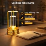 Cordless Table Lamp - Rechargeable LED Lamp with 2000mAh Battery, 3 Color Steple... - Image 4