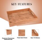 Acacia Wood Wooden Serving Tray – Premium Wooden Tray for Kitchen & Dining | 14’... - Image 7