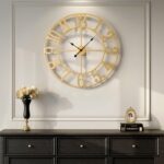 Cuspin Gold Wall Clock 16 Inch, Decorative Wall Clocks Battery-Operated, Modern ... - Image 3