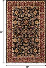 SAFAVIEH Heritage Collection Area Rug - 5' x 8', Black & Red, Handmade Tradition... - Image 3