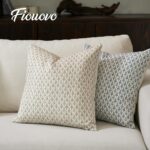 FIOUOVO Floral Pillow Covers 18x18 Pillow Cover Block Print Couch Pillows for Li... - Image 5