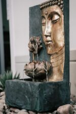 XBrand 30" H Zen Buddha Face Water Fountain w/LED Light & Pump, Indoor/Outdoor F... - Image 8