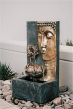XBrand 30" H Zen Buddha Face Water Fountain w/LED Light & Pump, Indoor/Outdoor F... - Image 9