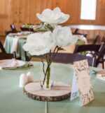 DILATATA Faux Flowers in Vase 15.4" Magnolias Flowers Arrangement with Faux Wate... - Image 6