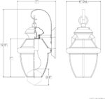 Urban Ambiance Luxury Colonial Outdoor Wall Light, Small Size: 11.5" H x 7" W, w... - Image 5
