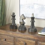 CosmoLiving by Cosmopolitan Aluminum Metal Chess Decorative Sculpture Home Decor... - Image 4