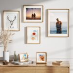 HELPLEX 8x8 Premium Picture Frame Set of 2 - Solid Oak Wood with HD Tempered Gla... - Image 4