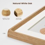 HELPLEX 8x8 Premium Picture Frame Set of 2 - Solid Oak Wood with HD Tempered Gla... - Image 5