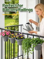 MADHOLLY 6Pcs Vertical Hanging Planters for Outdoor Plants - Wall Plant Holder f... - Image 5