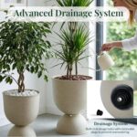 KOL Planters Flower Pots, Large Plastic Urn Planters for Indoor Outdoor Plants, ... - Image 4