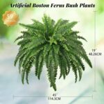 FOREST PRINCE 45" Fake Ferns, Realistic Large Artificial Bush Plants, 2 Artifici... - Image 5
