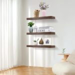 Wood Floating Shelves for Wall Set of 3, 22 Inch Rustic Floating Shelf Wall Moun... - Image 3