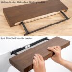 Wood Floating Shelves for Wall Set of 3, 22 Inch Rustic Floating Shelf Wall Moun... - Image 5