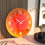 12 in Modern Wall Clock, Silent Glass Clock, Decorative Wall Clocks for Living R... - Image 3