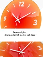 12 in Modern Wall Clock, Silent Glass Clock, Decorative Wall Clocks for Living R... - Image 4