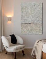 NANKAI Hand Painted Minimalist Black and White Art Canvas Abstract Oil Painting ... - Image 4