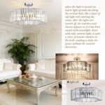 Hamilyeah 20" Modern Crystal Chandelier Ceiling Light, 4-Light Semi Flush Mount ... - Image 7