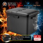 DocSafe Storage Ottoman with Lock,Fireproof Folding Ottoman Foot Rest Stool Stor... - Image 6
