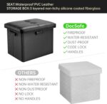 DocSafe Storage Ottoman with Lock,Fireproof Folding Ottoman Foot Rest Stool Stor... - Image 9