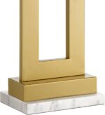 360 Lighting Marshall Modern Table Lamp with White Marble Riser 30" Tall Champag... - Image 7